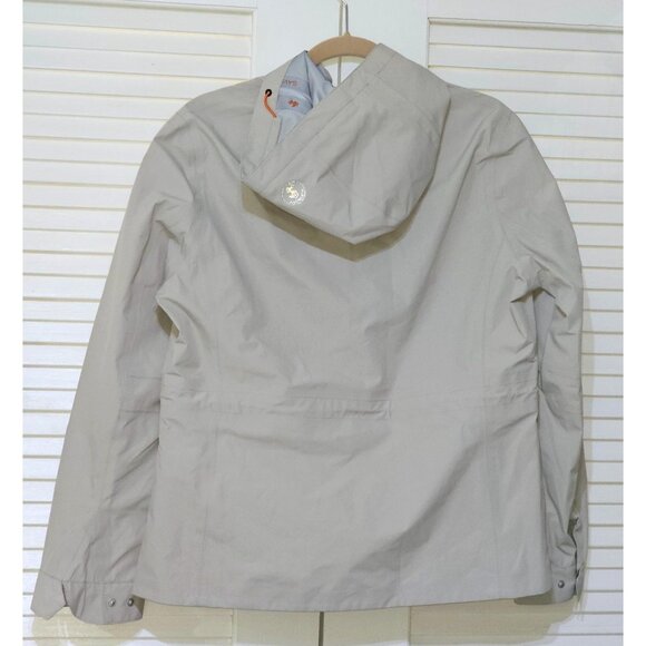 NWT Save The Duck Women's Beige Pro-Tech  Waterproof Hooded Jacket Size 4 2616 - Picture 11 of 12